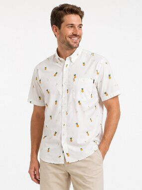 Molokai Surf Co Cotton Pineapple Hawaiian Shirt Men's XXL